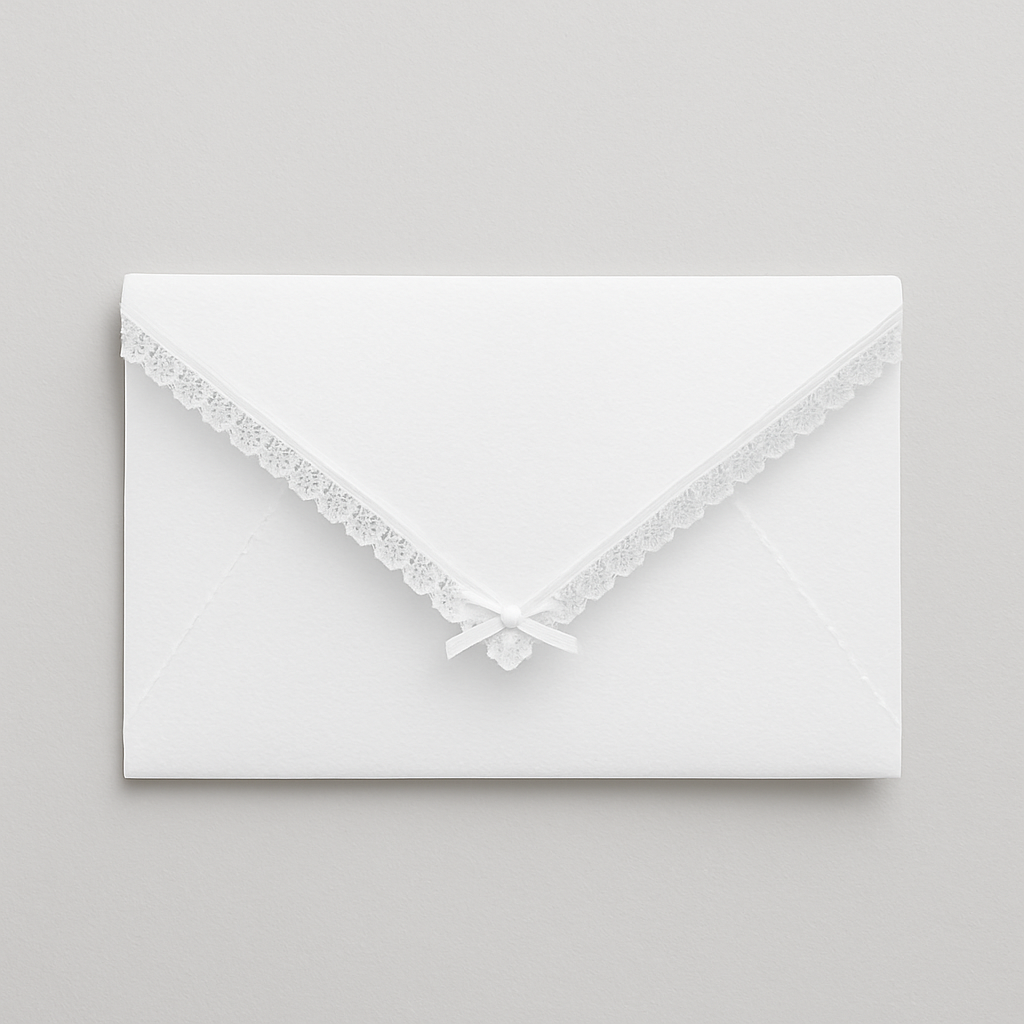 Sobre artesanal con encaje