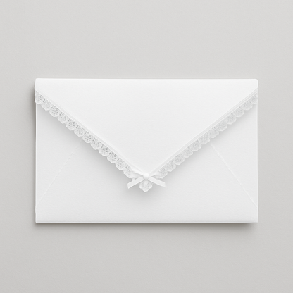 Sobre artesanal con encaje