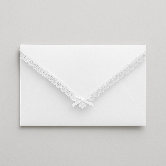 Sobre artesanal con encaje